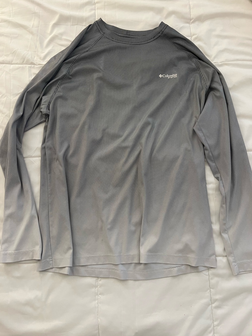 Columbia Men's Light Gray Long-Sleeve Performance Shirt Jacket